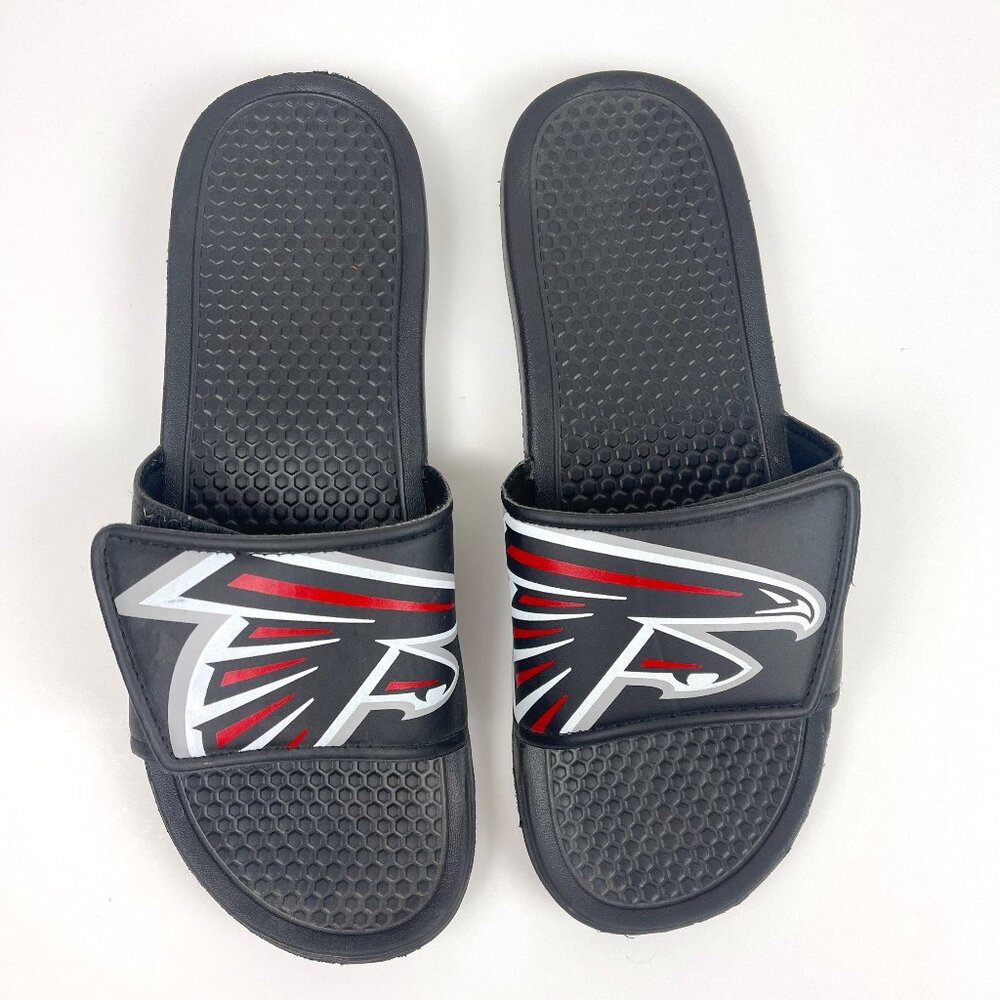 FOCO Mens NFL Atlanta Falcons Logo Sport Slides Flip Flop Sandals Size M 9-10
